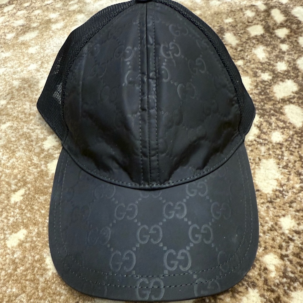 Gucci Black Mesh Detail Cap